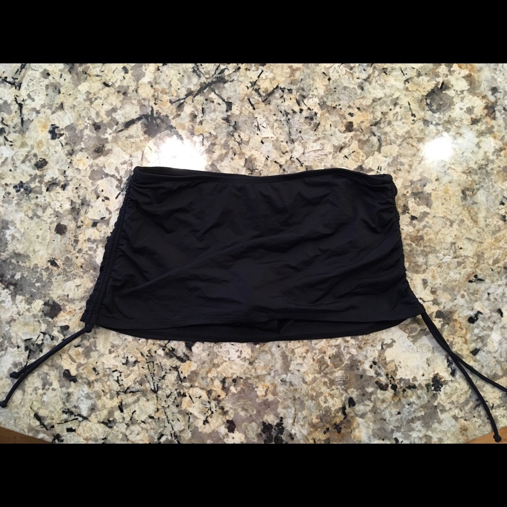 Black Skirt swimsuit bottom with scrunch sides